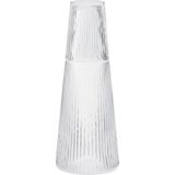 Stelton Pilastro Oluklu Cam Sürahi 1l, Art Deco Stil, Danimarka Tasarımı, Bulaşık Makinesinde Yıkanabilir - Beyaz - 1 lt