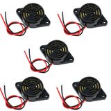 Stemedu 5 adet SFM-27 DC 3-24V Alarm Siren elektronik Piezo aktif Buzzer, 95dB yüksek desibel sürekli bip hoparlör Arduino için