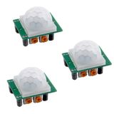Stemedu Arduino ve Raspberry Pi için 3 ADET HC-SR501 PIR Kızılötesi Hareket Sensörleri IR İnsan Vücudu Hareket Dedektörü Sensör Modülü