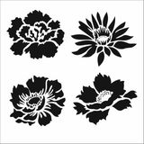 Stencil Sarayi Boyama Şablon Çiçek ve Meyve - 4736 - 60X60