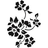 Stencil Sarayi Boyama Şablon Çiçek ve Meyve - 4765 - 50X50