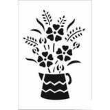 Stencil Sarayi Boyama Şablon Çiçek ve Meyve - 8028 - 80X100