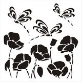 Stencil Sarayi Boyama Şablon Çiçek ve Meyve - 8708 - 40X40