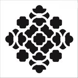 Stencil Sarayi Boyama Şablon Damask Çini Mandala - 1166 - 80X80
