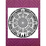 Stencil Sarayi Boyama Şablon Damask Çini Mandala - 2153 Ölçü 80X80