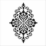 Stencil Sarayi Boyama Şablon Damask Çini Mandala - 4596 - 30X30