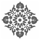 Stencil Sarayi Boyama Şablon Damask Çini Mandala - 4679 - 50X50