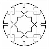 Stencil Sarayi Boyama Şablon Damask Çini Mandala - 8546 - 50X50