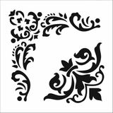 Stencil Sarayi Boyama Şablon Köşe - 4520 - 50X50