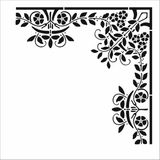 Stencil Sarayi Boyama Şablon Köşe - 8534 - 60X60
