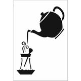 Stencil Sarayi Boyama Şablon Mutfak Obje ve Yazıları - 8026 - 80X100