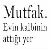 Stencil Sarayi Boyama Şablon Mutfak Obje ve Yazıları - 8101 - 40X40