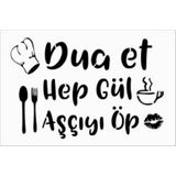 Stencil Sarayi Boyama Şablon Mutfak Obje ve Yazıları - 8184 - 40X60