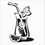 Stencil Sarayi Boyama Şablon Mutfak Obje ve Yazıları - 8294 - 80X80