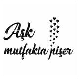 Stencil Sarayi Boyama Şablon Mutfak Obje ve Yazıları - 8450 - 60X60