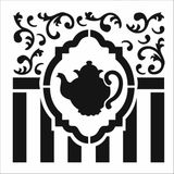 Stencil Sarayi Boyama Şablon Mutfak Obje ve Yazıları - 8580 - 30X30
