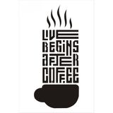 Stencil Sarayi Boyama Şablon Mutfak Obje ve Yazıları - 8818 - 40X60