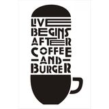 Stencil Sarayi Boyama Şablon Mutfak Obje ve Yazıları - 8820 - 40X60