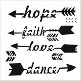 Stencil Sarayi Boyama Şablon Yazı ve Numaralar - 4420 - 30X30