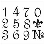 Stencil Sarayi Boyama Şablon Yazı ve Numaralar - 7951 - 80X80