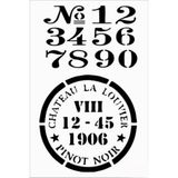Stencil Sarayi Boyama Şablon Yazı ve Numaralar - 8309 - 80X100