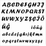 Stencil Sarayi Boyama Şablon Yazı ve Numaralar - 8432 - 60X60