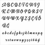 Stencil Sarayi Boyama Şablon Yazı ve Numaralar - 8433 - 60X60