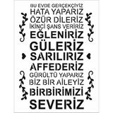 Stencil Sarayi Boyama Şablon Yazı ve Numaralar - 8452 - 80X100