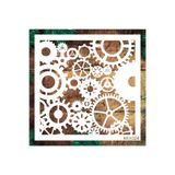 Stencil Tasarım Mıx024 Çark- Dekoratif Duvar, Fayans Ve Eşya Boyama Şablonları 25x25cm MIX024