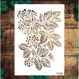 Stencil Tasarım St F166 Kokina, Çiçek, Yeniyıl, Yılbaşı Desen 21X30 Stencil
