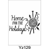 Stencil Tasarım Yazı Desenler Stencil Şablon (21x30) YZ-129