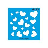 StencilSepeti Kalpler Desen - Stencil Boyama Şablonu 30x30cm