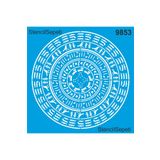 StencilSepeti Mandala Duvar Deseni - Stencil Desen Şablonu 30x30cm