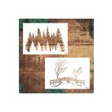 STENCİLTASARIM 15x20cm İkili stencil seti Set13 - Dekoratif Duvar Ve Eşya Boyama Şablonları