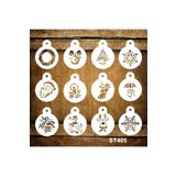 STENCİLTASARIM Cakes Stencil St405 Pasta Yeniyıl, Kurabiye, Kek Süsleme Şablonları