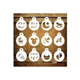 STENCİLTASARIM Cakes Stencil St406 Pasta, Kurabiye, Kek Süsleme Şablonları