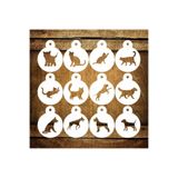 STENCİLTASARIM Cakes Stencil St477 Kedi, Köpek Yüz boyama,Pasta, Kurabiye, Kek Süsleme Şablonları
