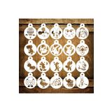 STENCİLTASARIM Cakes Stencil St479 Çizgi Karekterler Yüz boyama,Pasta, Kurabiye, Kek Süsleme Şablonları