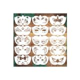 STENCİLTASARIM Stencil Tasarım 15 Adet SL086 Yüz Boyama Maskeleri SET32 Pasta, Ahşap, Yüz Boyama Şablonu