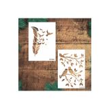 STENCİLTASARIM Stencil Tasarım 15x20cm ikili stencil No:6 - Dekoratif Duvar Ve Eşya Boyama Şablonları
