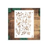 STENCİLTASARIM Stencil Tasarım Ardışık Çiçekler- Dekoratif Duvar, Eşya, Fayans,Kumaş Boyama Şablonları F208