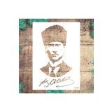 STENCİLTASARIM Stencil Tasarım Atatürk- Dekoratif Duvar, Fayans Ve Eşya Boyama Şablonları SL009