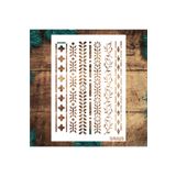 STENCİLTASARIM Stencil Tasarım Br025 - Dekoratif Duvar Ve Eşya Boyama Şablonları 21 X 30 Cm