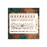 STENCİLTASARIM Stencil Tasarım Br030 - Dekoratif Duvar Ve Eşya Boyama Şablonları 21 X 30 Cm