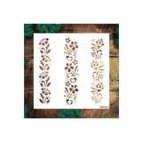 STENCİLTASARIM Stencil Tasarım Br043 Bordür- Dekoratif Duvar, Eşya, Fayans,kumaş Boyama Şablonları 25x25 Cm