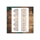 STENCİLTASARIM Stencil Tasarım Br050 Dantel- Dekoratif Duvar, Eşya, Fayans,kumaş Boyama Şablonları 21x30 Cm