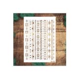 STENCİLTASARIM Stencil Tasarım BR053 Aztek - Dekoratif Duvar, Eşya, Fayans,kumaş Boyama Şablonları