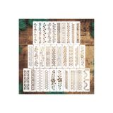 STENCİLTASARIM Stencil Tasarım BR054 30 Parça Bordür set. SET65 Duvar, Eşya,kumaş,fayans Boyama Şablonları
