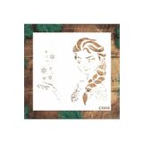STENCİLTASARIM Stencil Tasarım Ç001 Elsa - Çocuk Dekoratif Duvar, Eşya, Fayans,kumaş Boyama Şablonları
