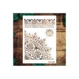 STENCİLTASARIM Stencil Tasarım Da003 Damask Duvar Ahşap Cam Boyama Deseni